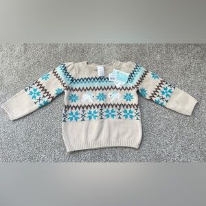 Gymboree Beige and Blue Polar Bear Sweater New 2 T